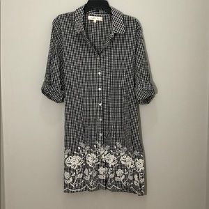 Plaid and floral dress